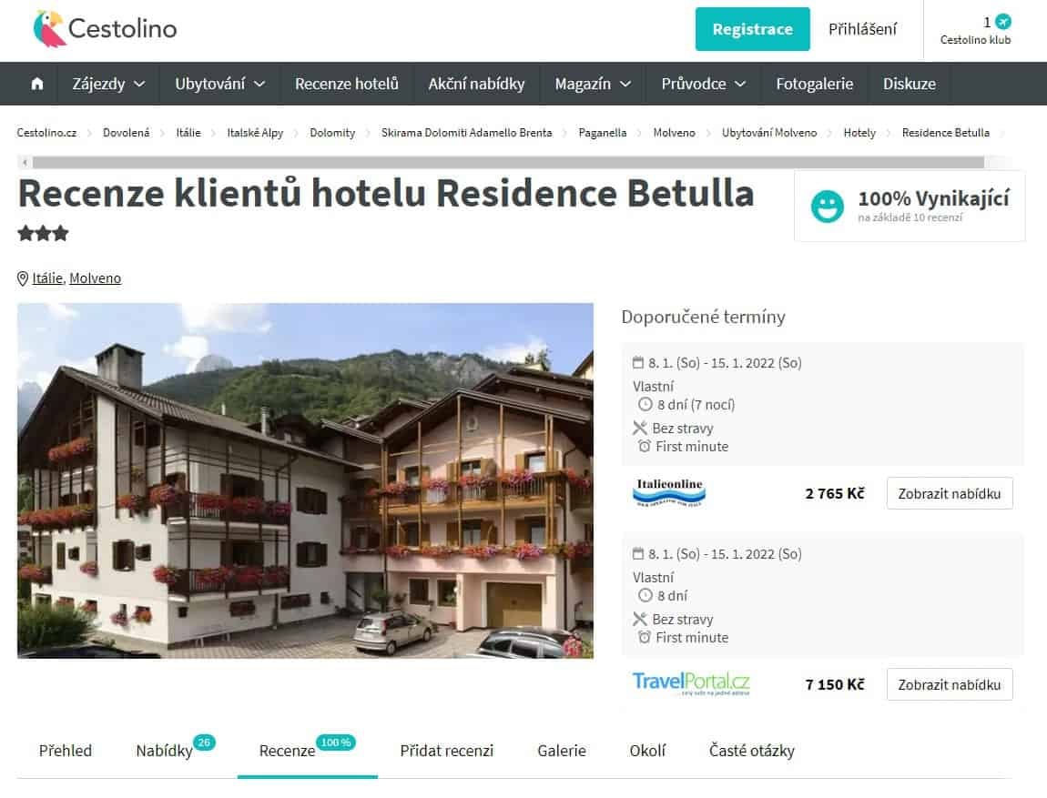 Kvalita služeb Cestolino.cz