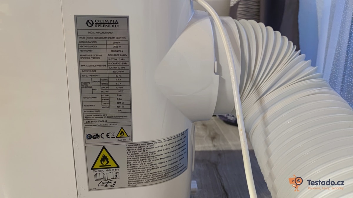 technická data dolceclima BREZZA recenze testado