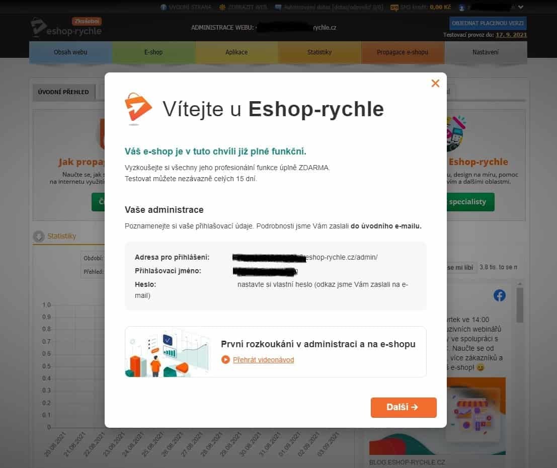 Instalace a používání eshop-rychle