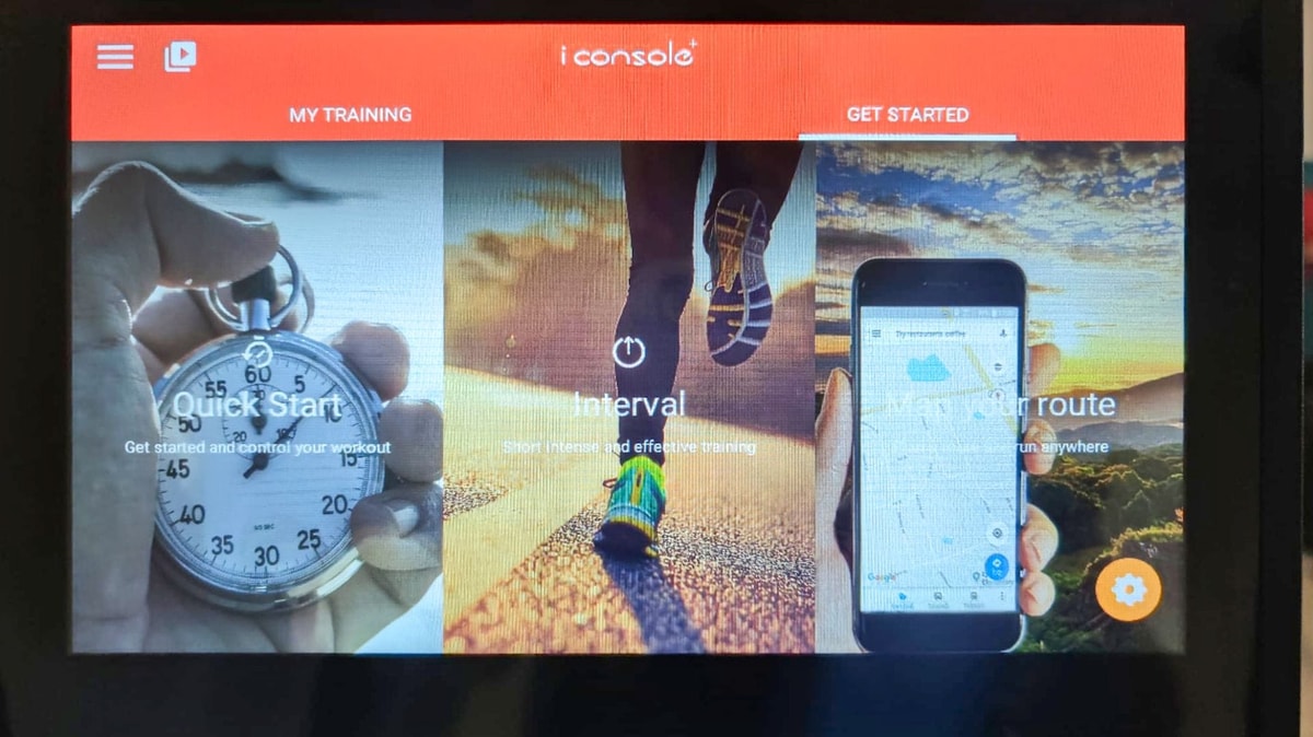menu eliptického trenažéru ZenStride 1200