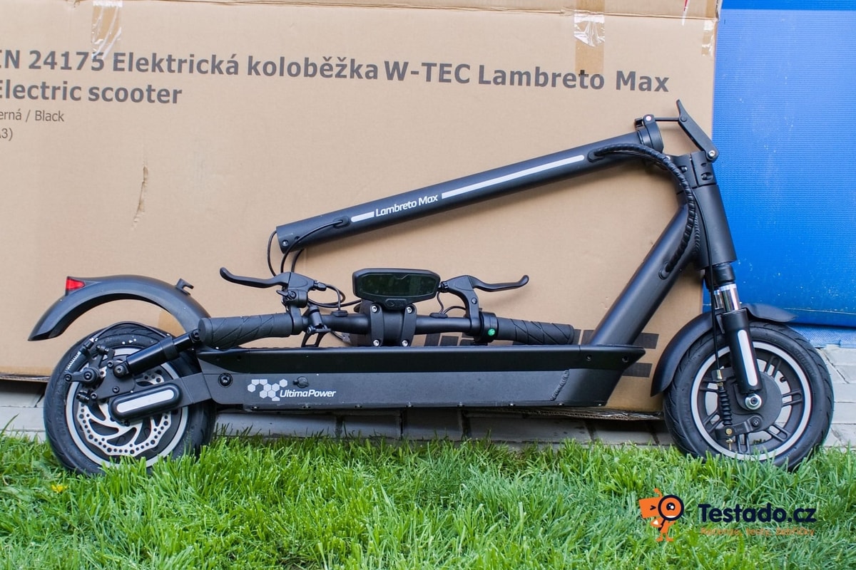 Rozložená koloběžka W-TEC Lambreto Max recenze testado