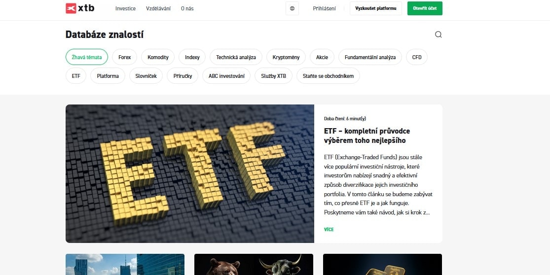 XTB Datábáze znalostí