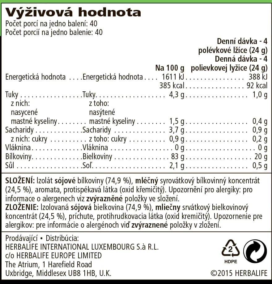 herbalife etiketa