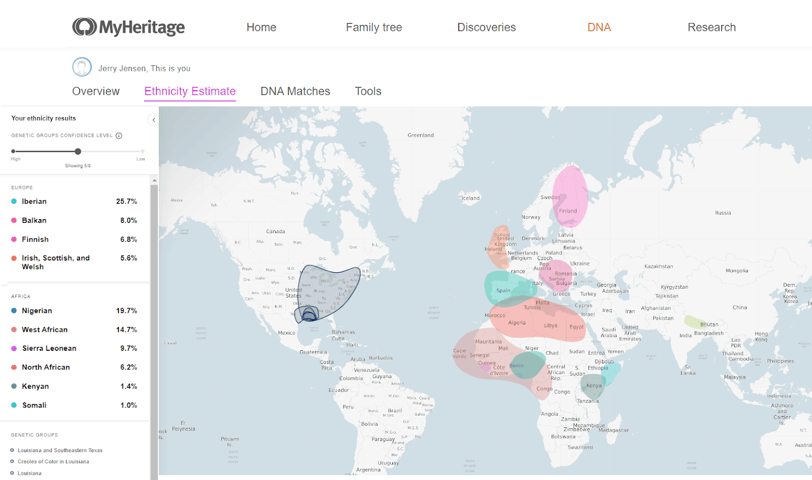 MyHeritage vyhodnocení výsledků recenze
