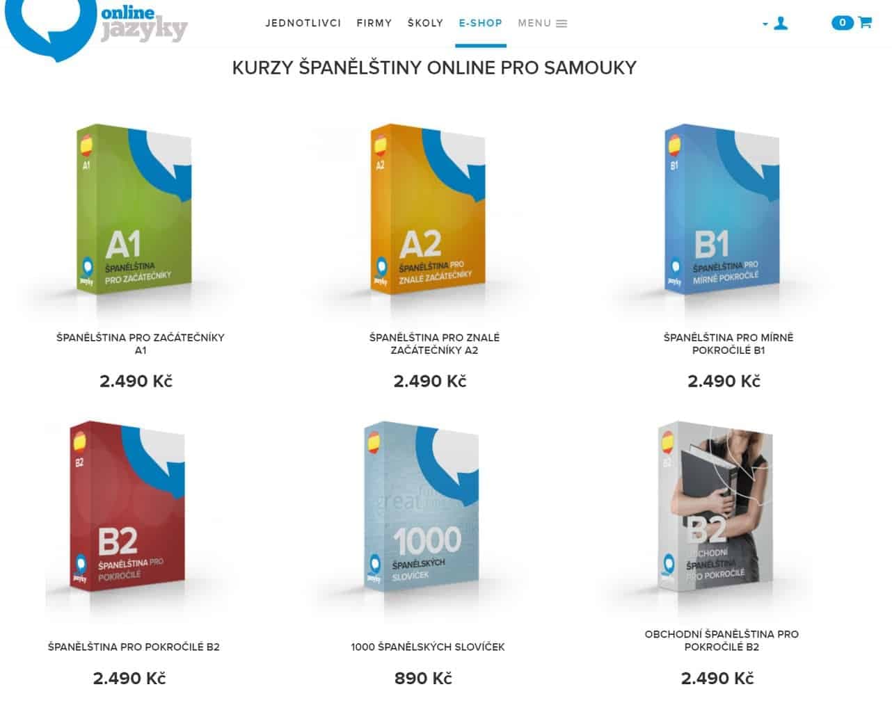 onlinejazyky.cz výuka online kurzů