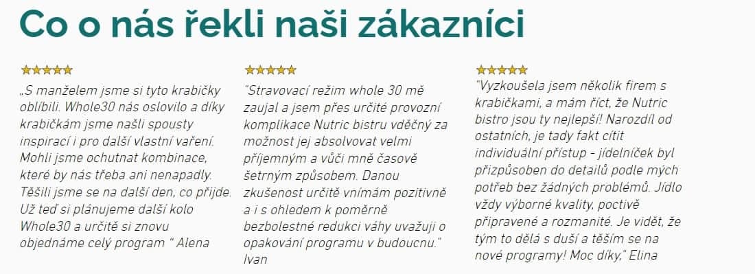 hodnocení krabičkové diety nutrci bistro