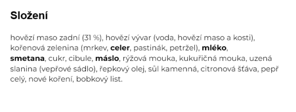 Svíčková složení