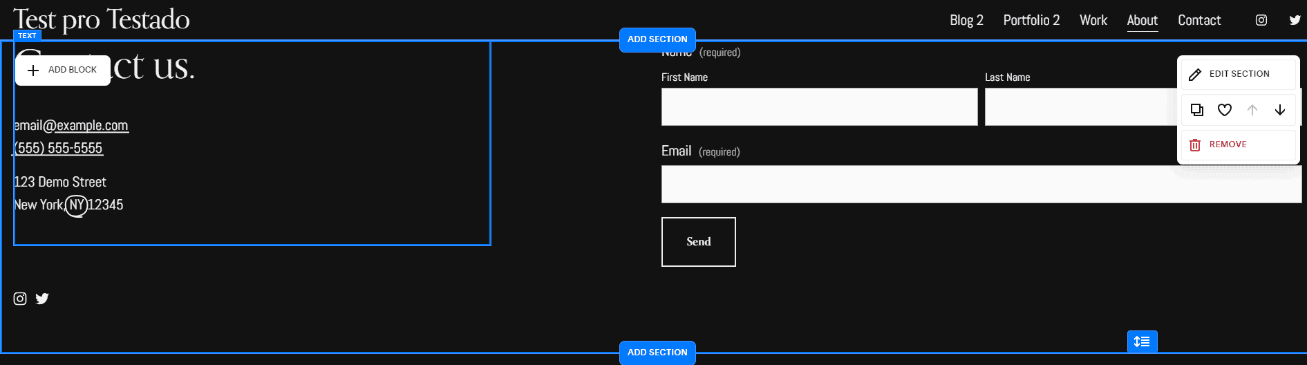 squarespace editace webu
